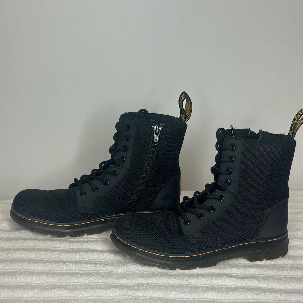 Kids Black Combat Boots by Dr. Martens